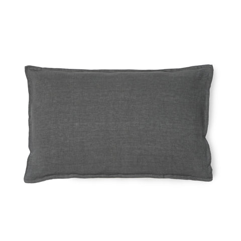 FUNDA COJIN LINO GRIS OSCURO 60x40