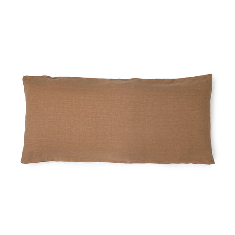 FUNDA COJIN LINO CAMEL 90X45