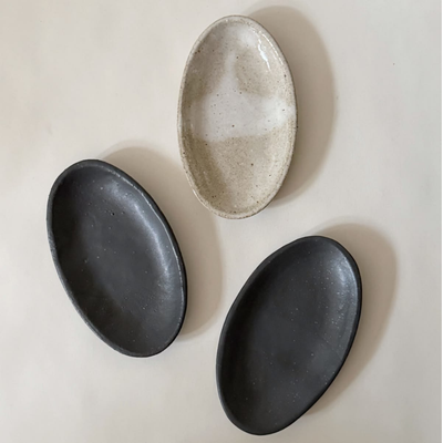 PLATO ÓVALO NEGRO S CERAMICA N&P