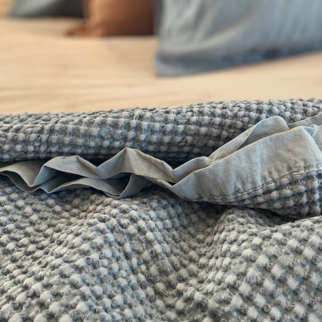 PIECERA WAFFLE KING TURQUESA