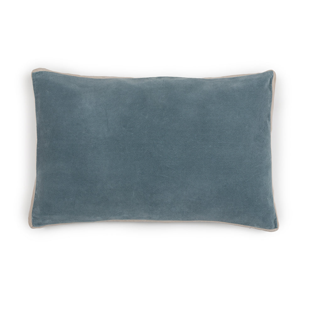 FUNDA COJIN TERCIOPELO TURQUESA 60X40