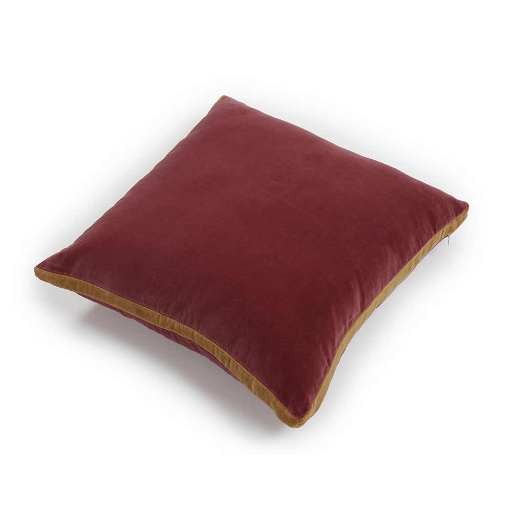 FUNDA COJIN TERCIOPELO BURDEO 50X50