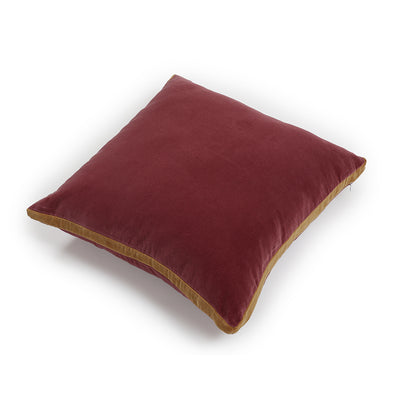 FUNDA COJIN TERCIOPELO BURDEO 50X50