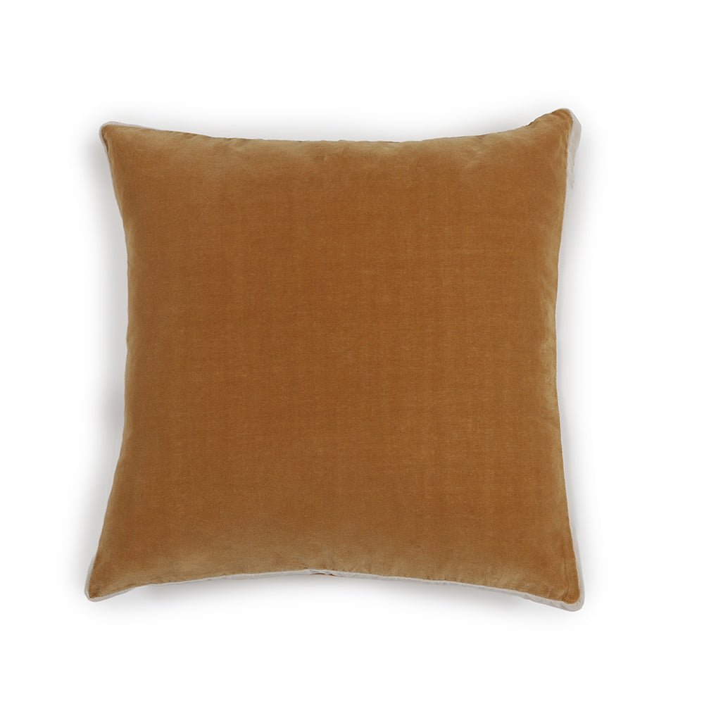 FUNDA COJIN TERCIOPELO CAMEL 50X50