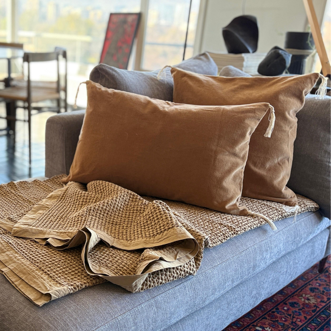 PIECERA WAFFLE KING CAMEL