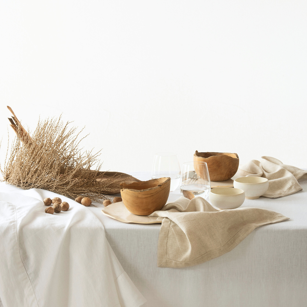 MANTEL LINO BLANCO 260X180