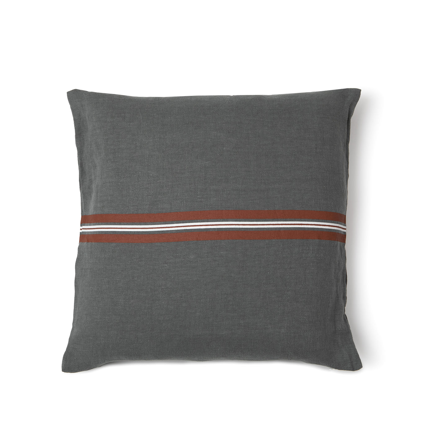 FUNDA COJIN GRIS STRIPE OXIDO 50X50