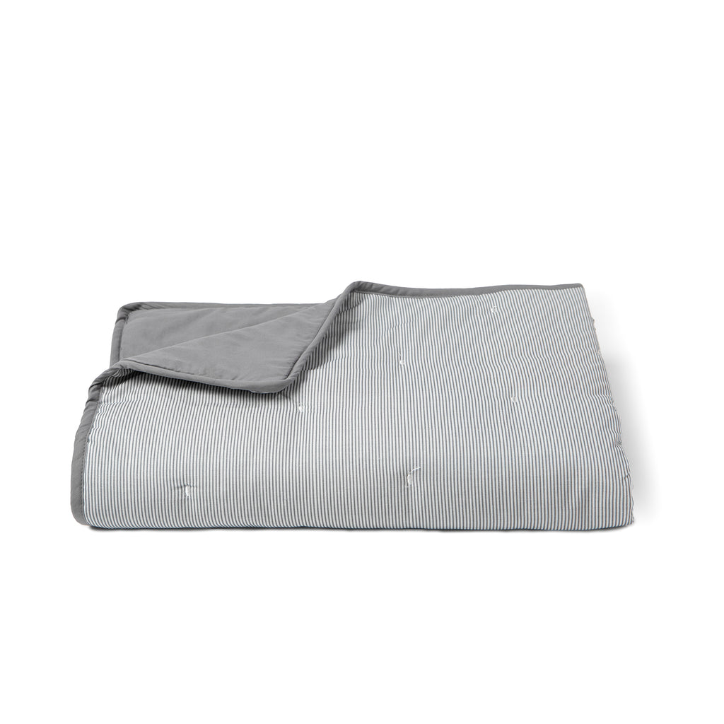 QUILT ALGODON STRIPE GRIS 100X160