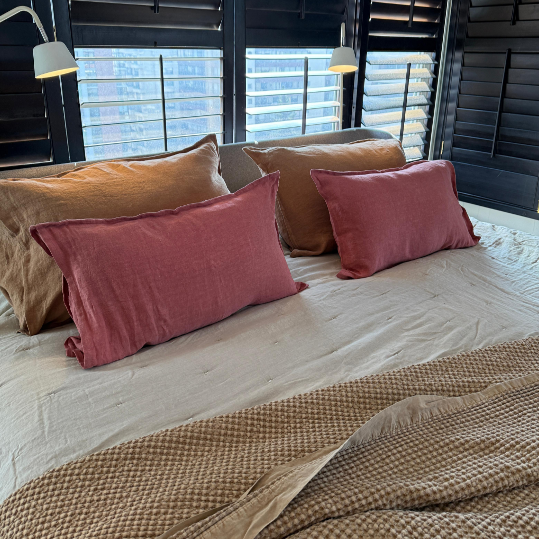 FUNDA COJIN LINO BRICK 60X40