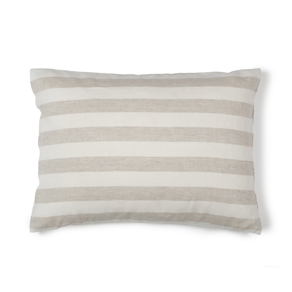 FUNDA ALMOHADON CAPRI RAYAS L BEIGE 70X50