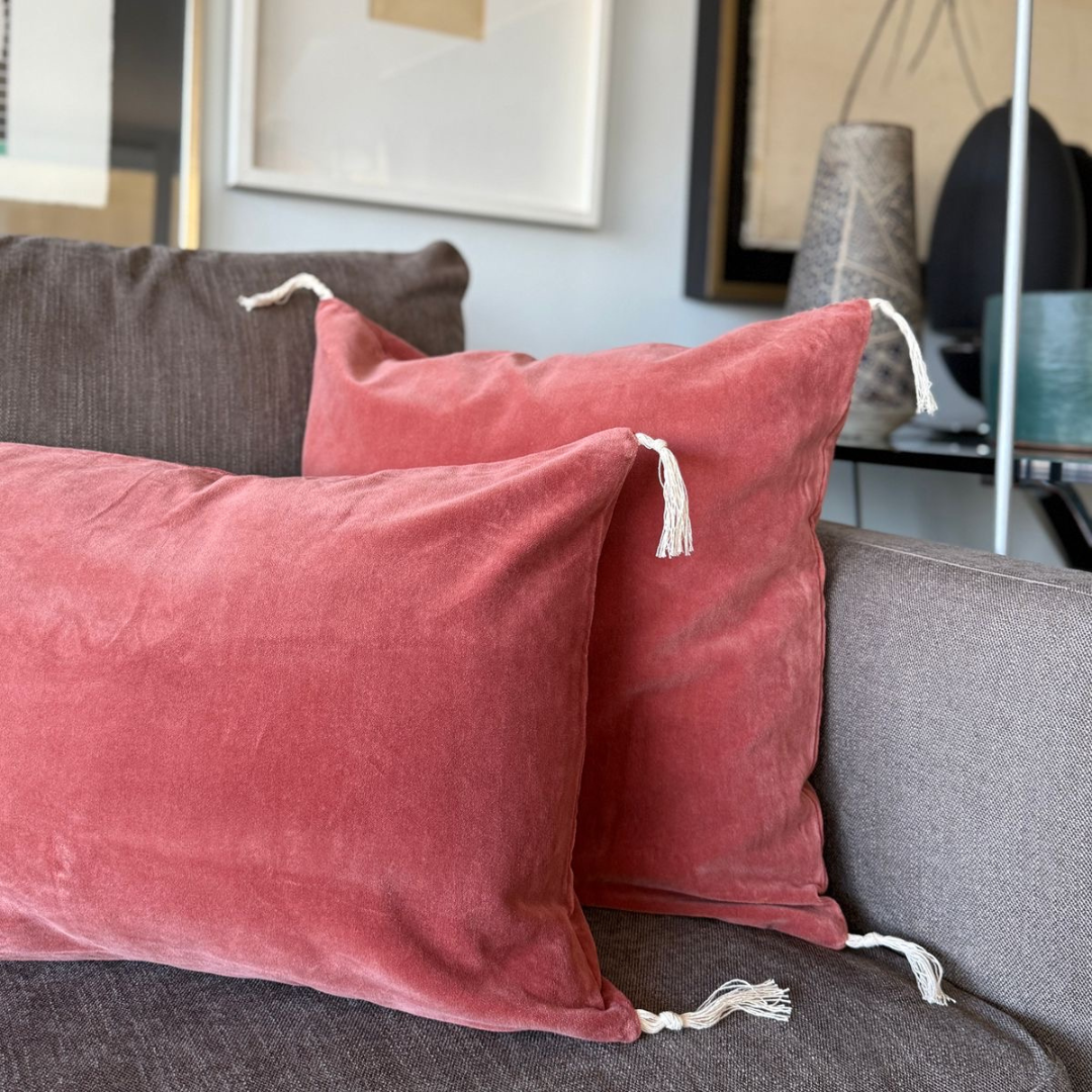 FUNDA COJIN TERCIOPELO BRICK 60X40