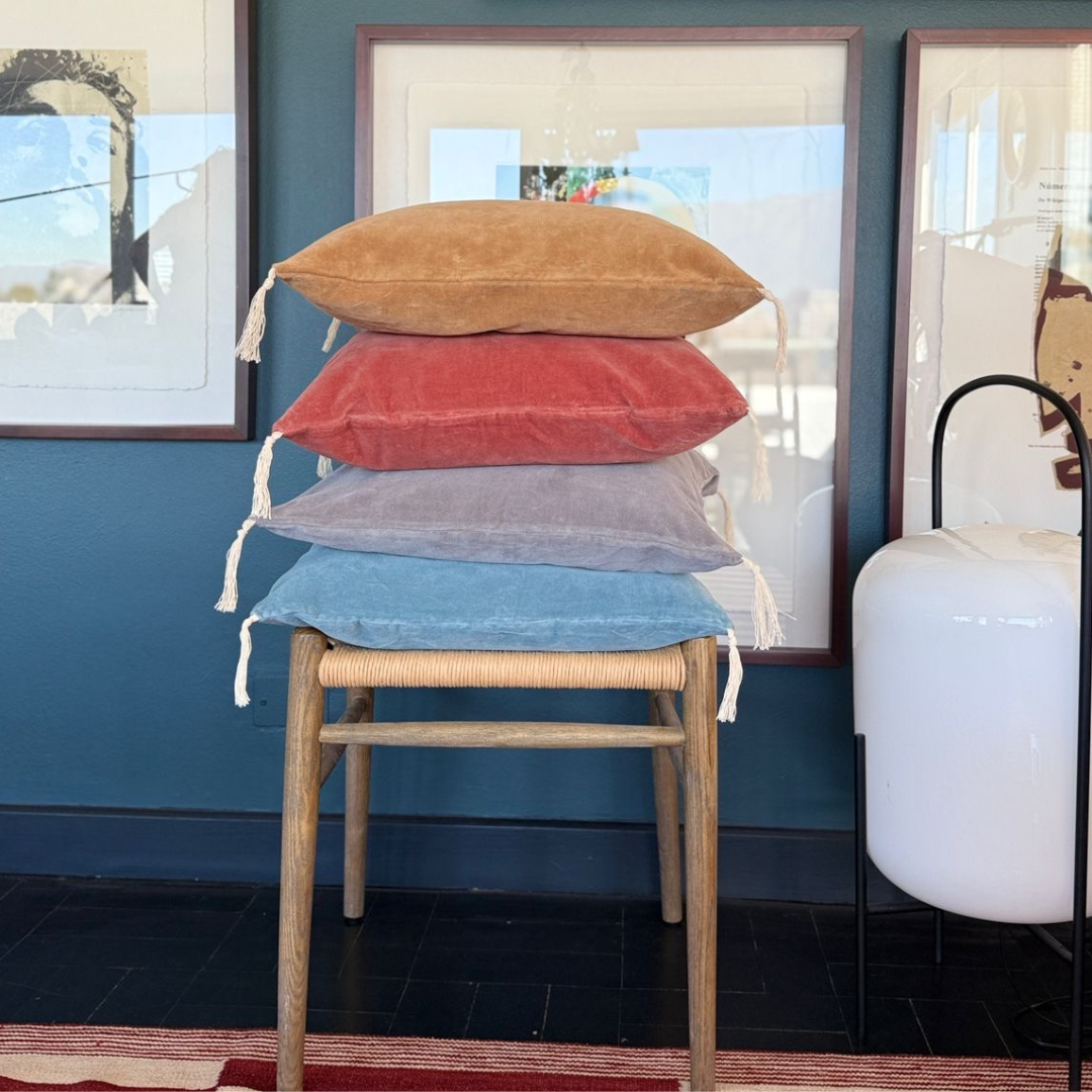 FUNDA COJIN TERCIOPELO GRIS 50X50