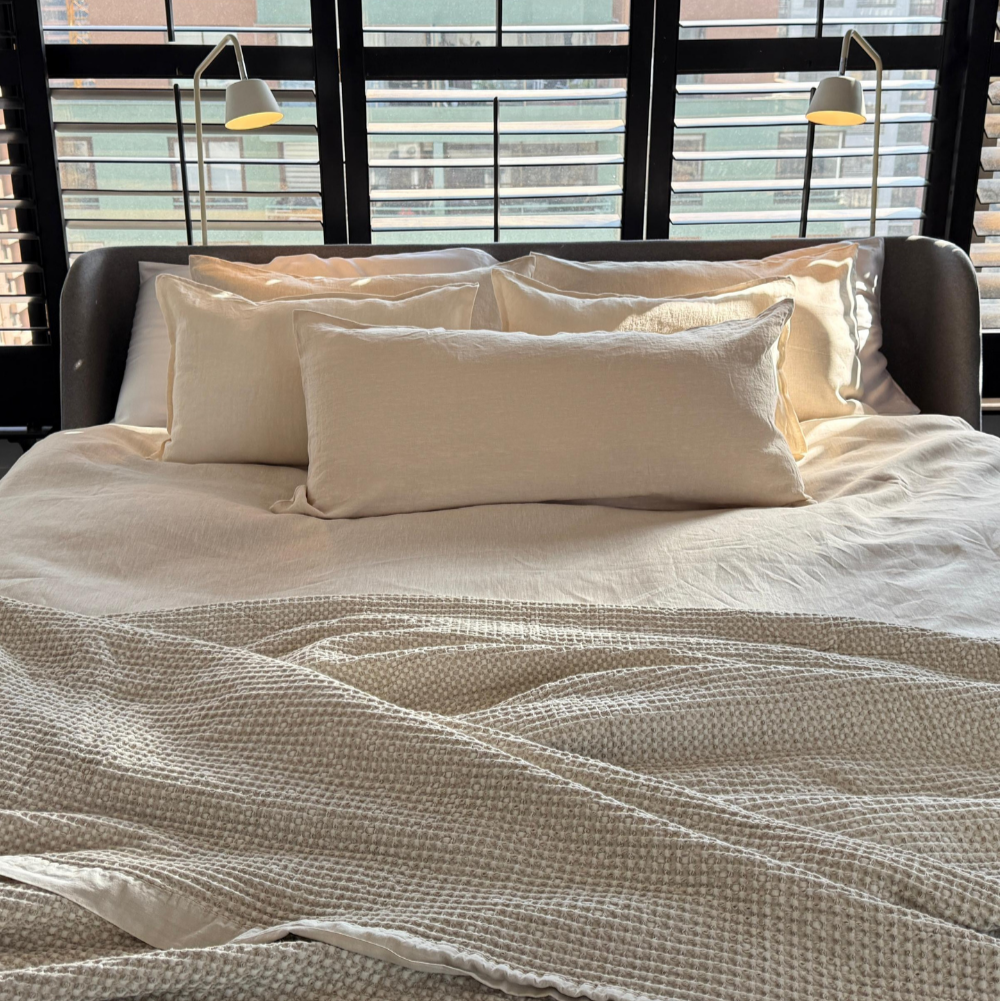 PIECERA WAFFLE KING TAUPE