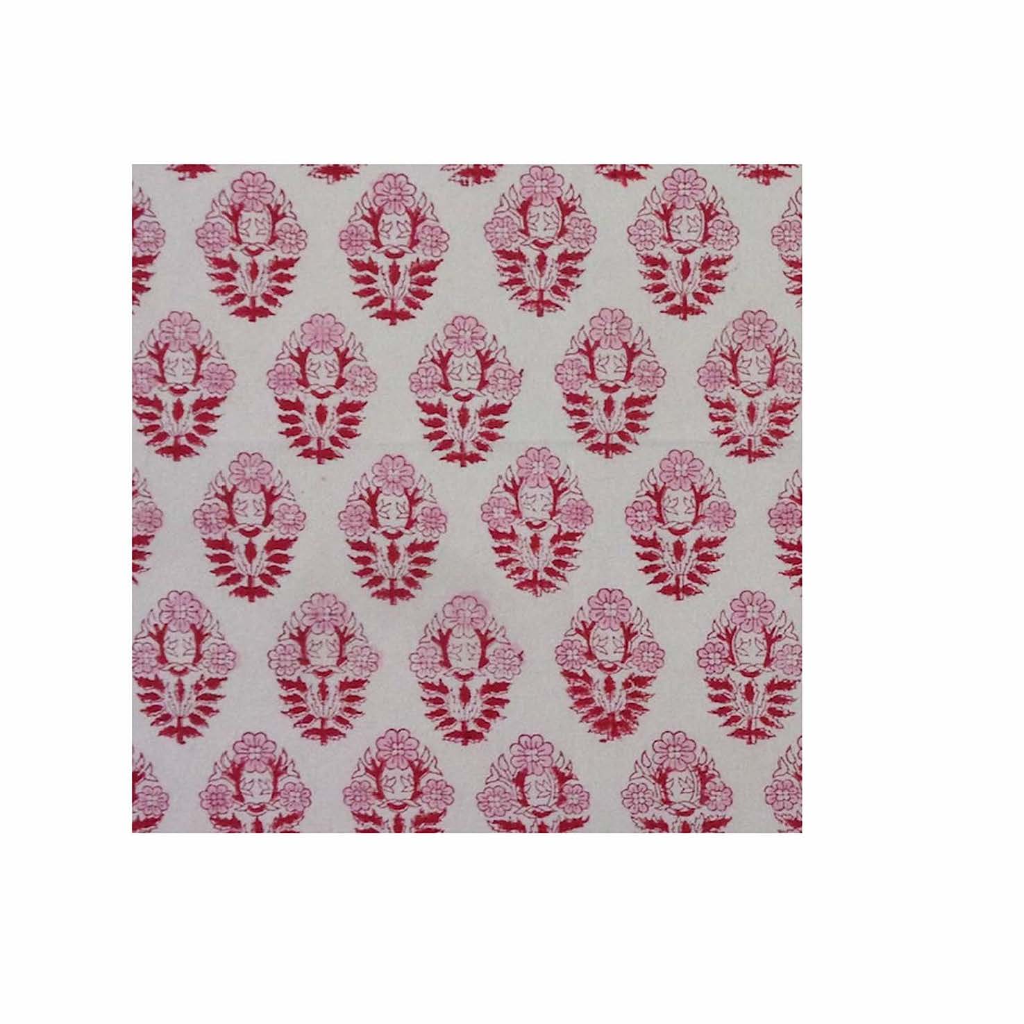 SERVILLETA BOOTA RED BLOCK PRINT