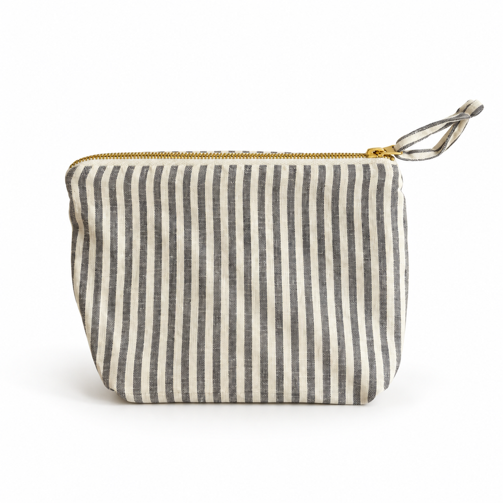 ESTUCHE CAPRI RAYAS GRISES M