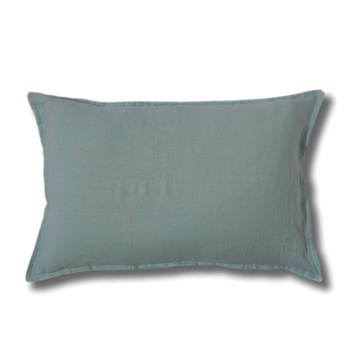 FUNDA COJIN LINO TURQUESA 60X40