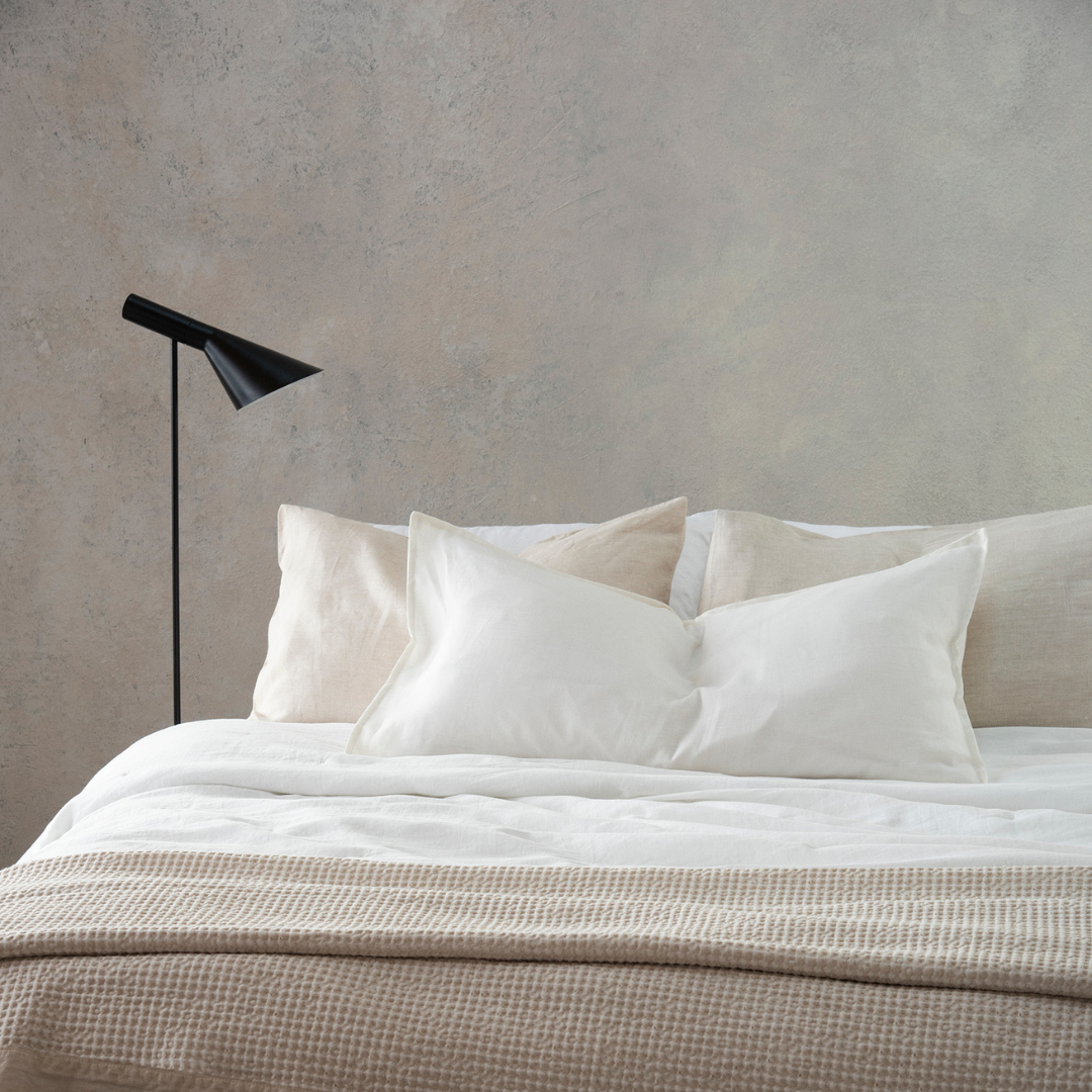 CUBREPLUMÓN ALGODON/LINO OFF WHITE