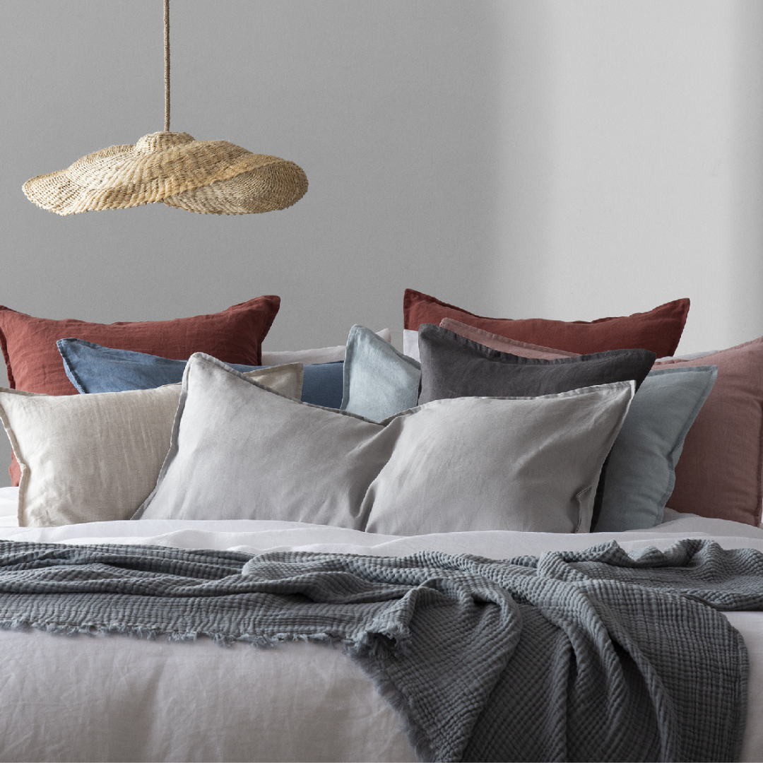 CUBREPLUMÓN LINO GRIS