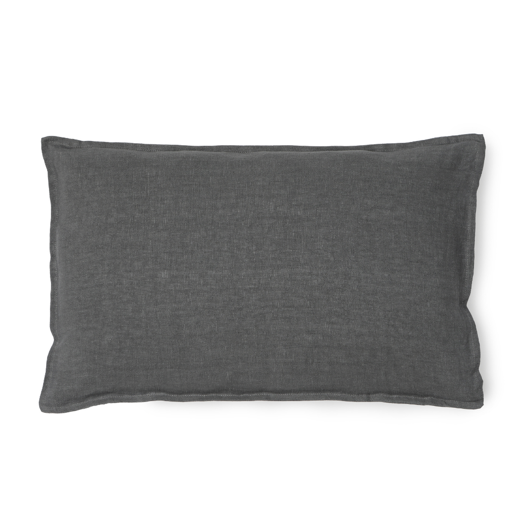FUNDA ALMOHADON LINO GRIS OSCURO 70X50