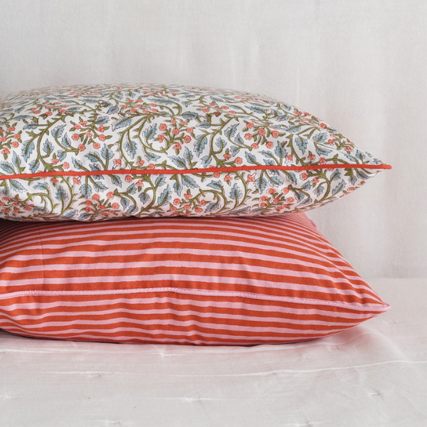 FUNDA COJIN STRIPE PINK 50X50