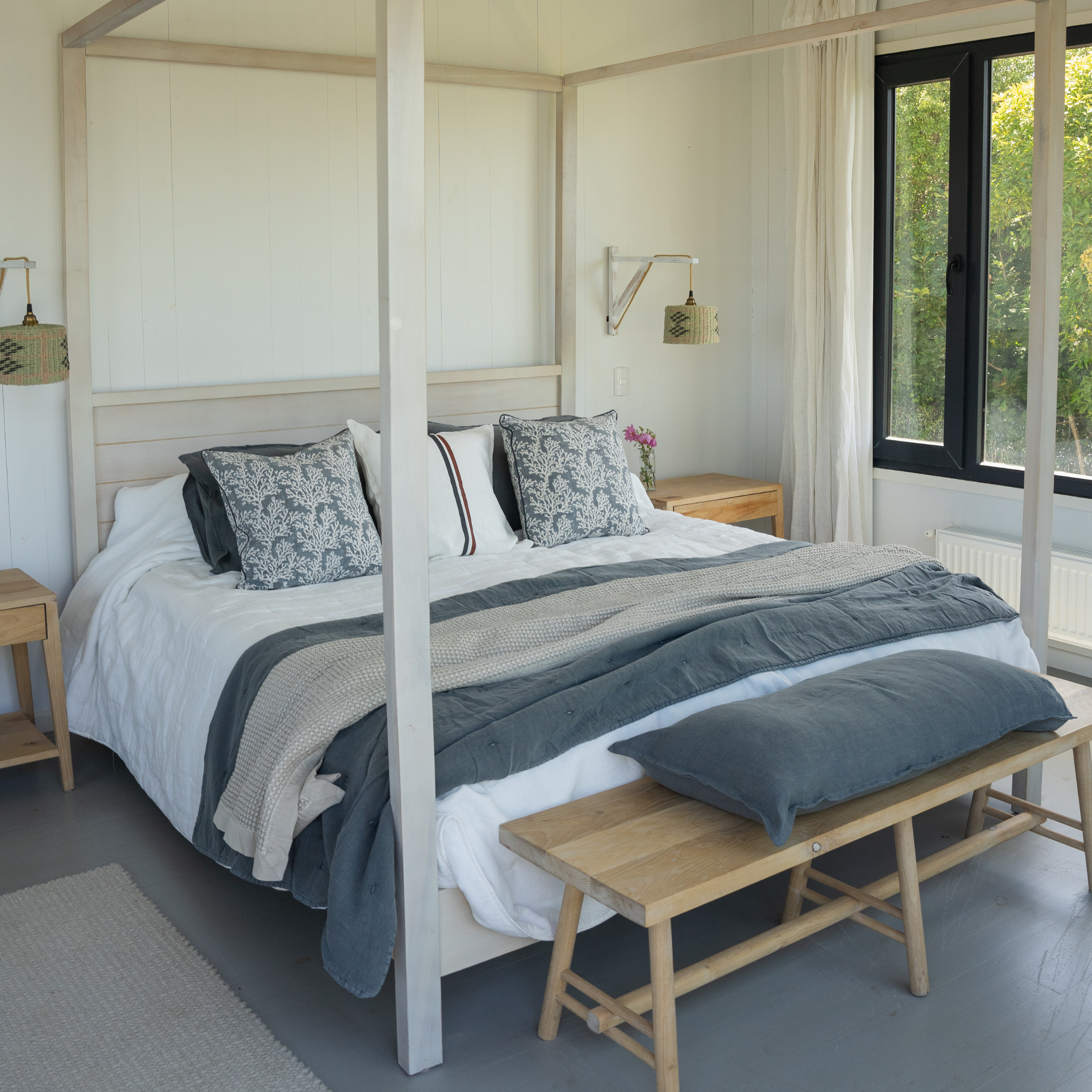 CUBREPLUMÓN ALGODON/LINO OFF WHITE