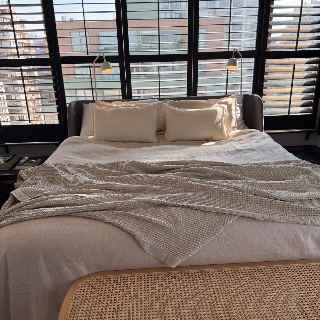 FUNDA COJIN LINO TAUPE 60x40