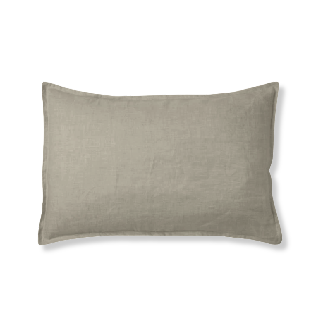 FUNDA COJIN LINO GRIS  60X40