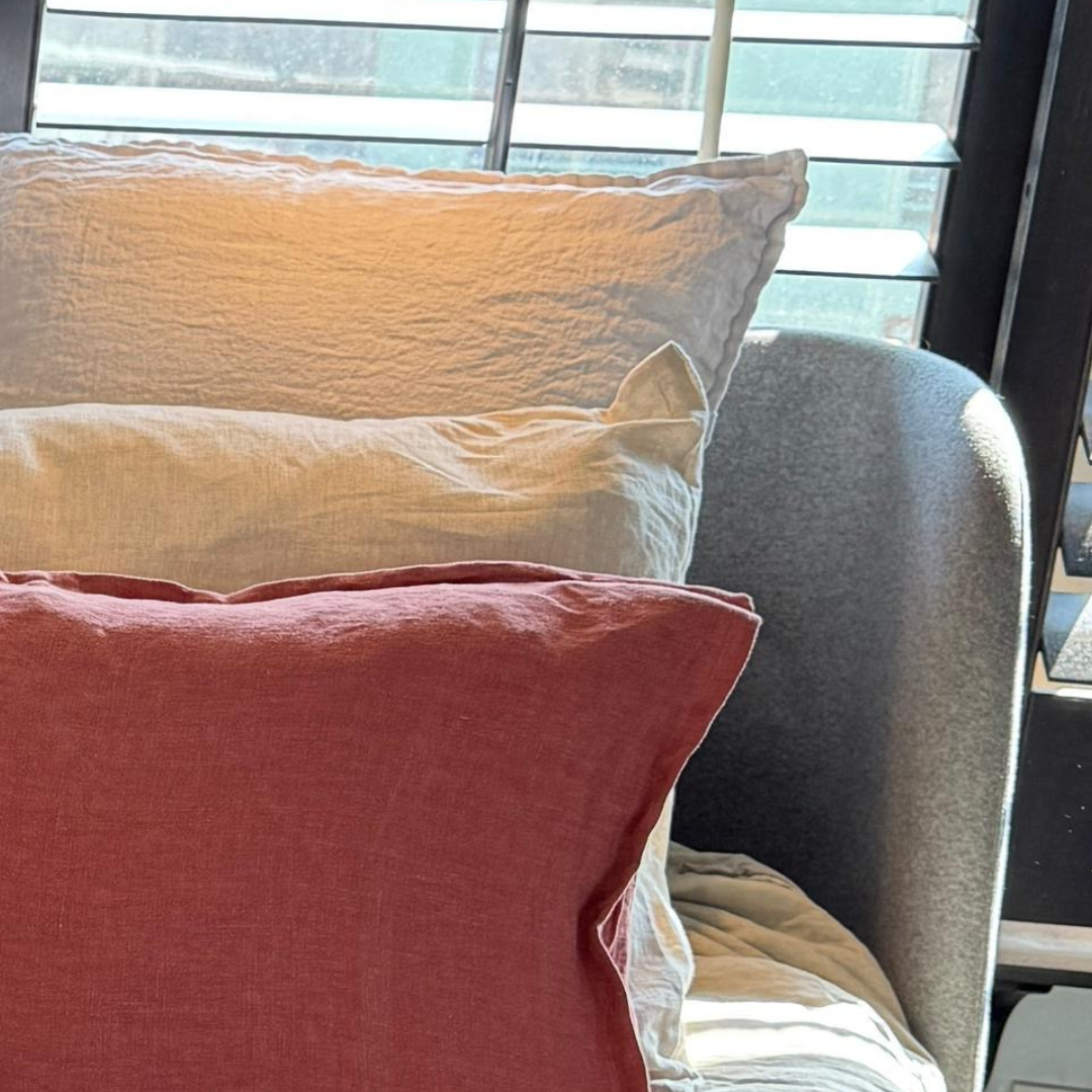 FUNDA COJIN LINO BRICK 50x50