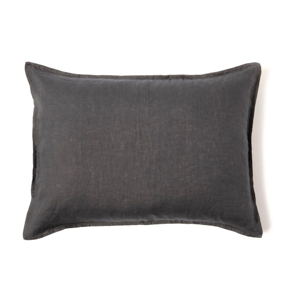 FUNDA ALMOHADON LINO GRIS OSCURO 70X50