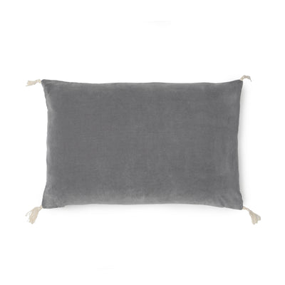 FUNDA COJIN TERCIOPELO GRIS 60X40