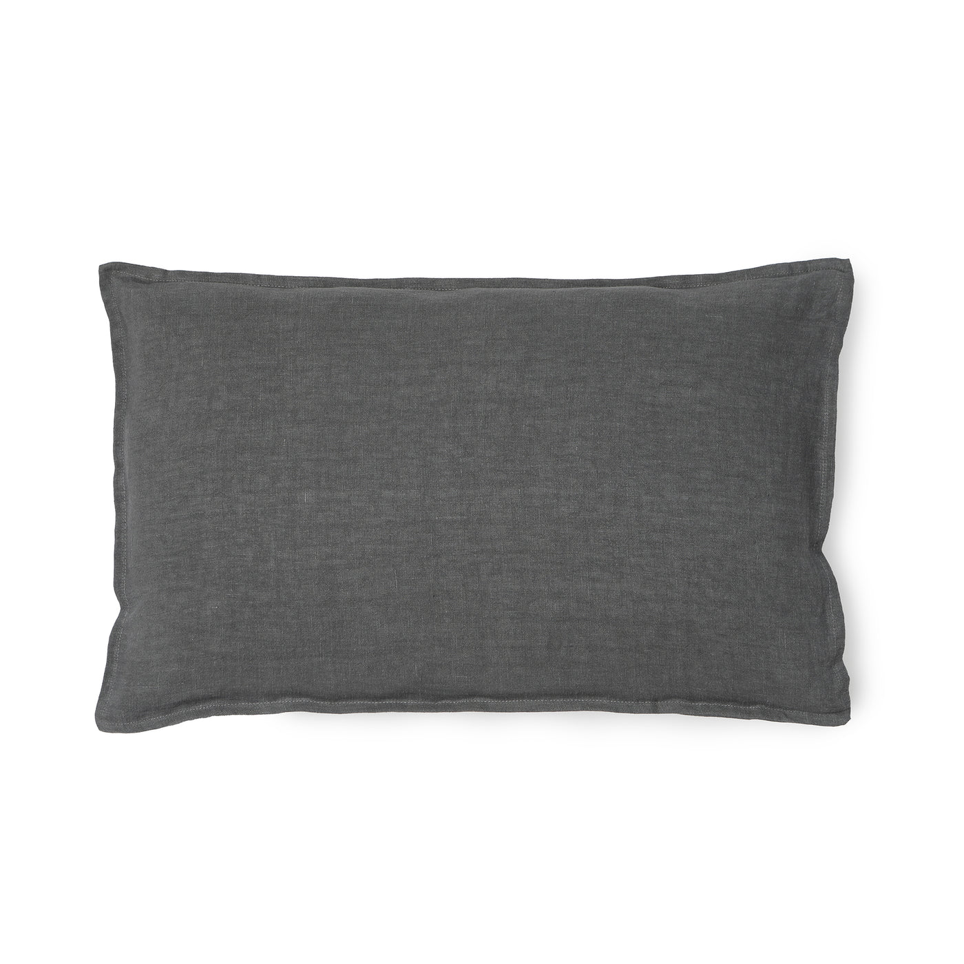 FUNDA COJIN LINO GRIS OSCURO 60x40