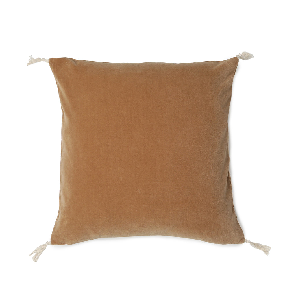 FUNDA COJIN TERCIOPELO CAMEL 50X50