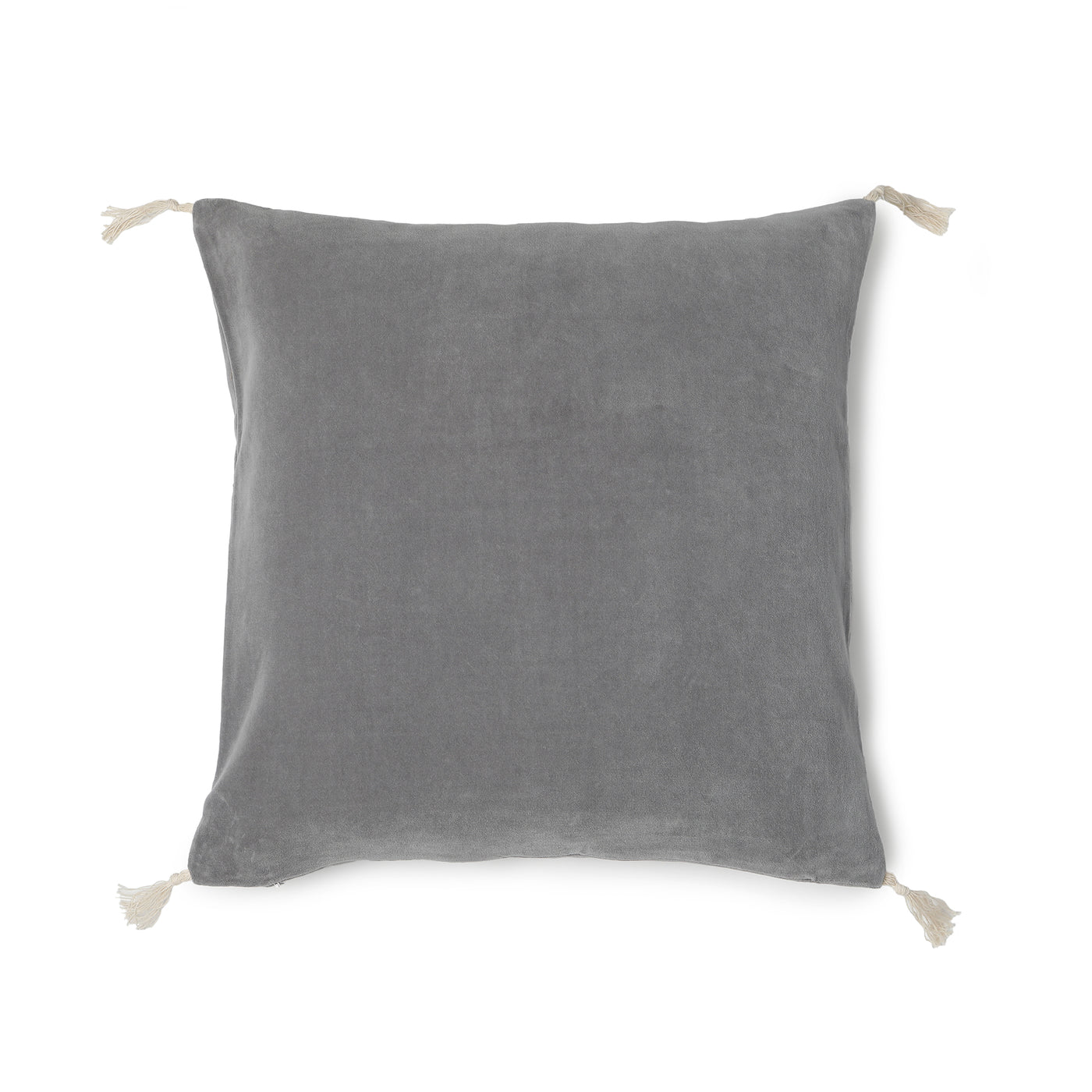 FUNDA COJIN TERCIOPELO GRIS 50X50