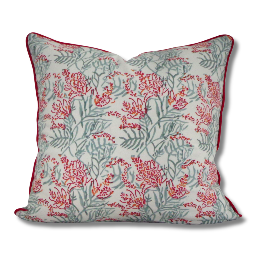 FUNDA COJIN BLOCK PRINT LILY