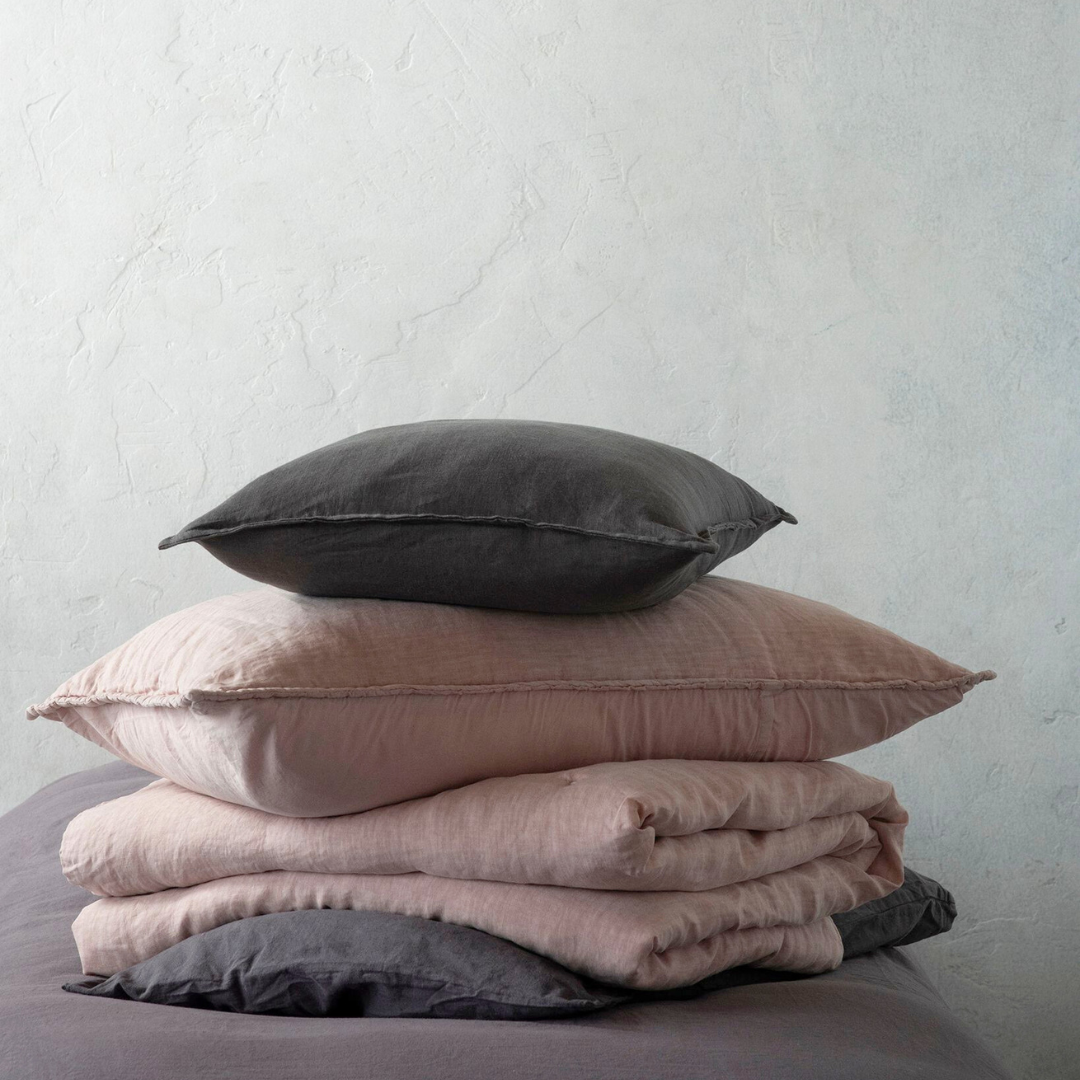 QUILT LINO GRIS OSCURO 100X160