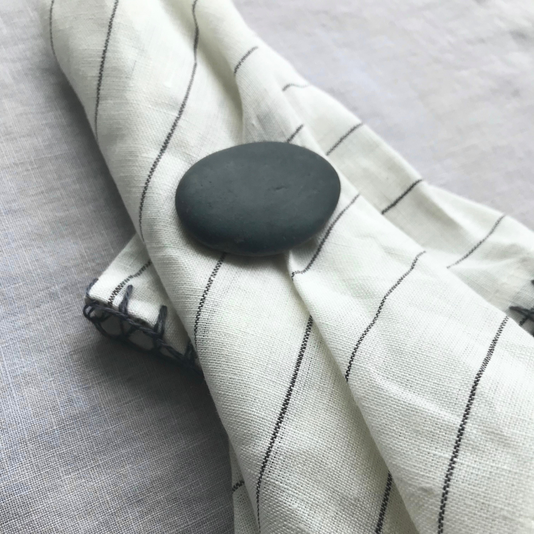 SERVILLETA LINO STRIPE GRIS