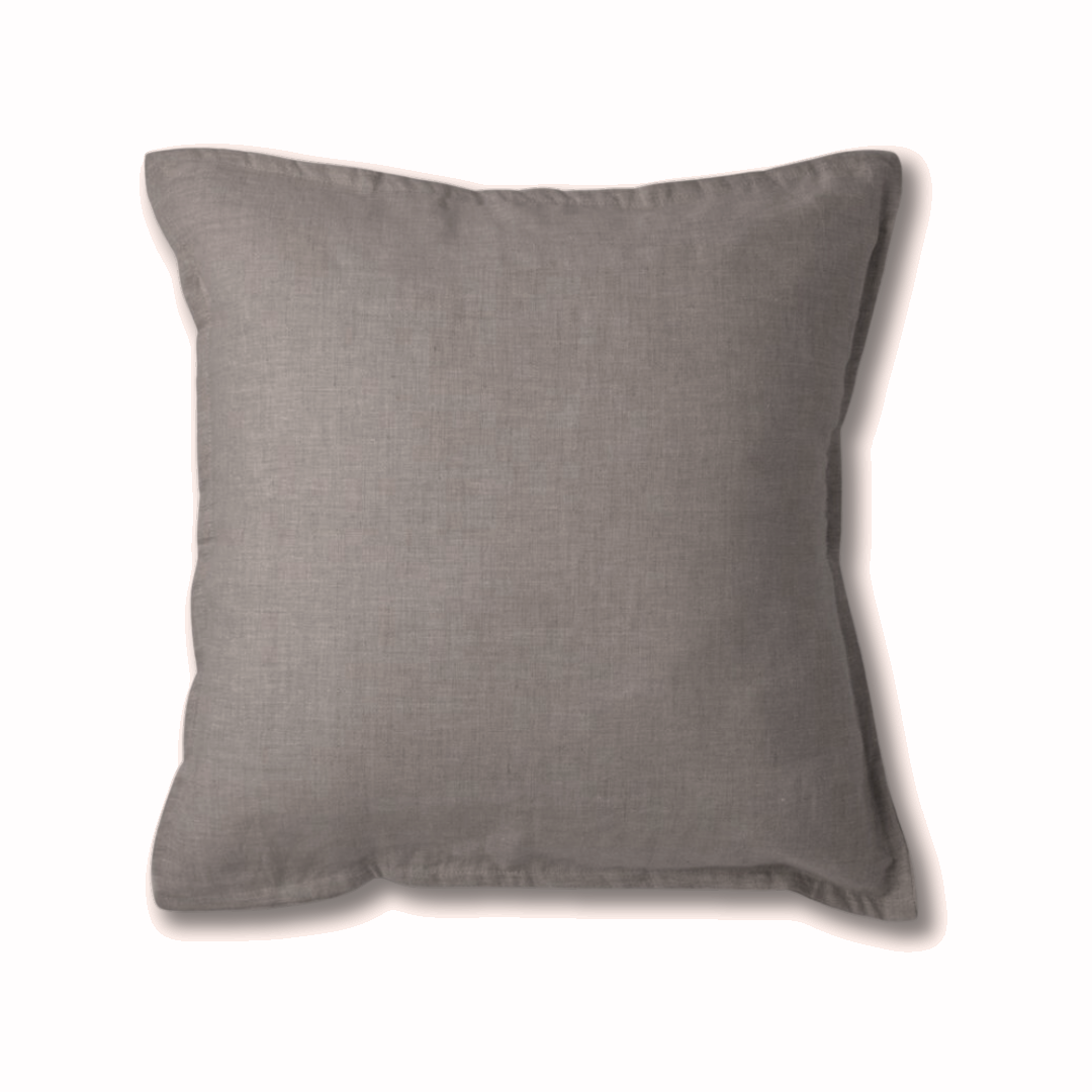 FUNDA COJIN LINO GRIS OSCURO 50x50