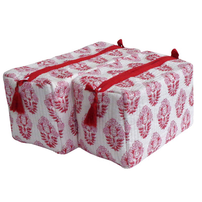 COSMETIQUERO BLOCK PRINT BOTTA RED