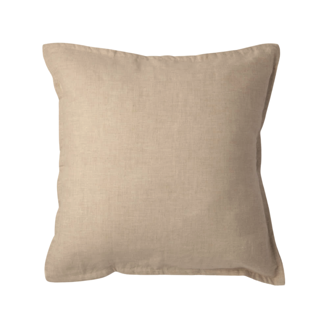 FUNDA COJIN LINO CAMEL 50X50