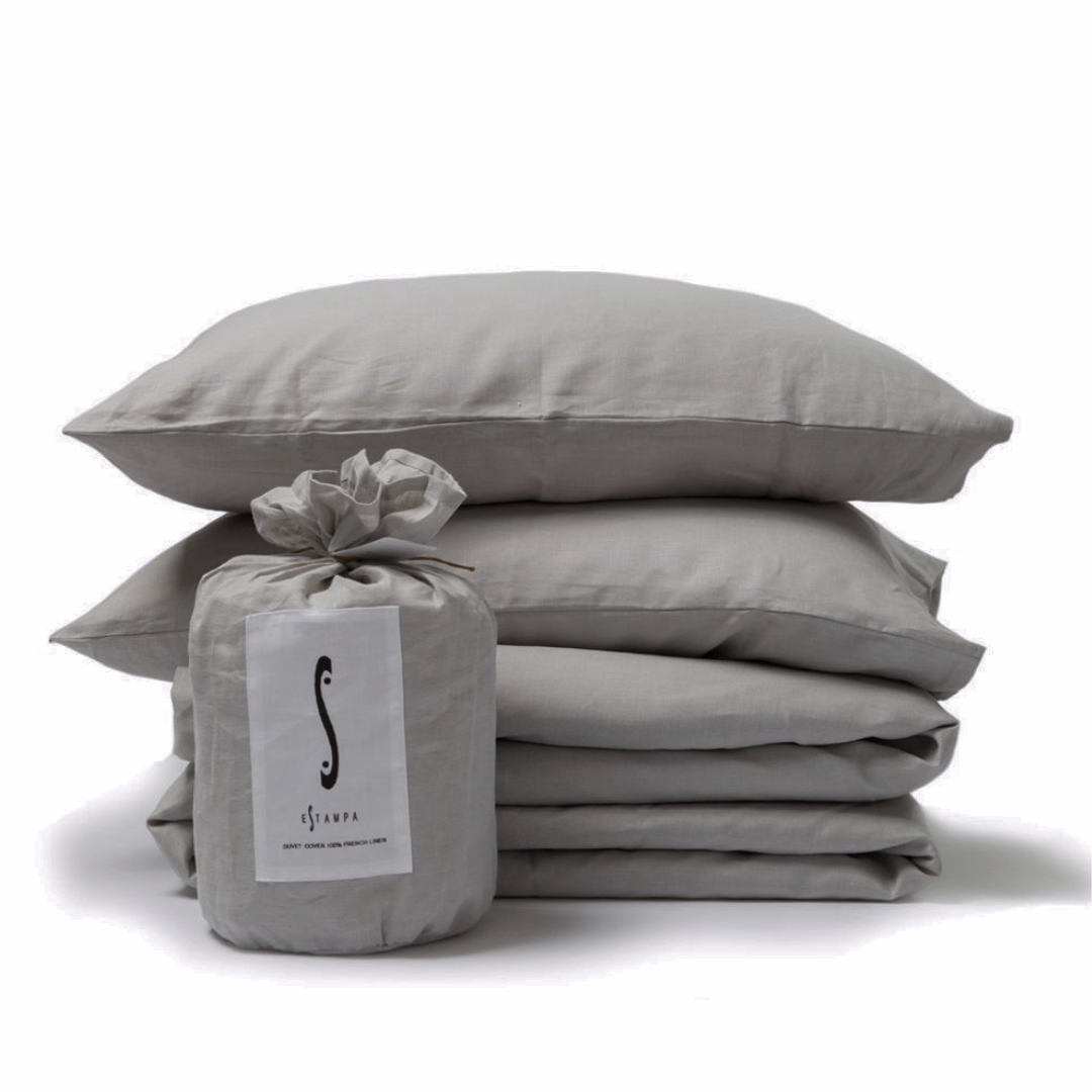 CUBREPLUMÓN ALGODON/LINO TAUPE