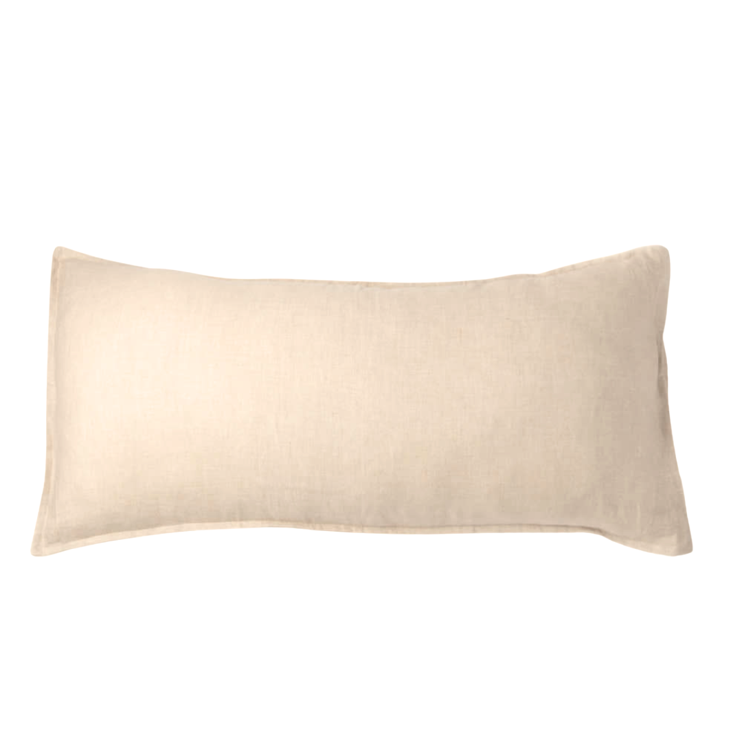 FUNDA COJIN LINO CAMEL 90X45