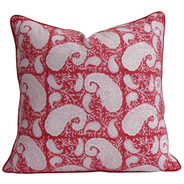 Copia De Funda Cojin Block Print Ambi Rojo 50x50