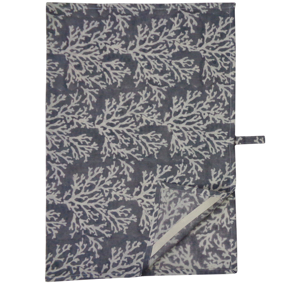 PAÑO DE COCINA BLOCK PRINT CORAL