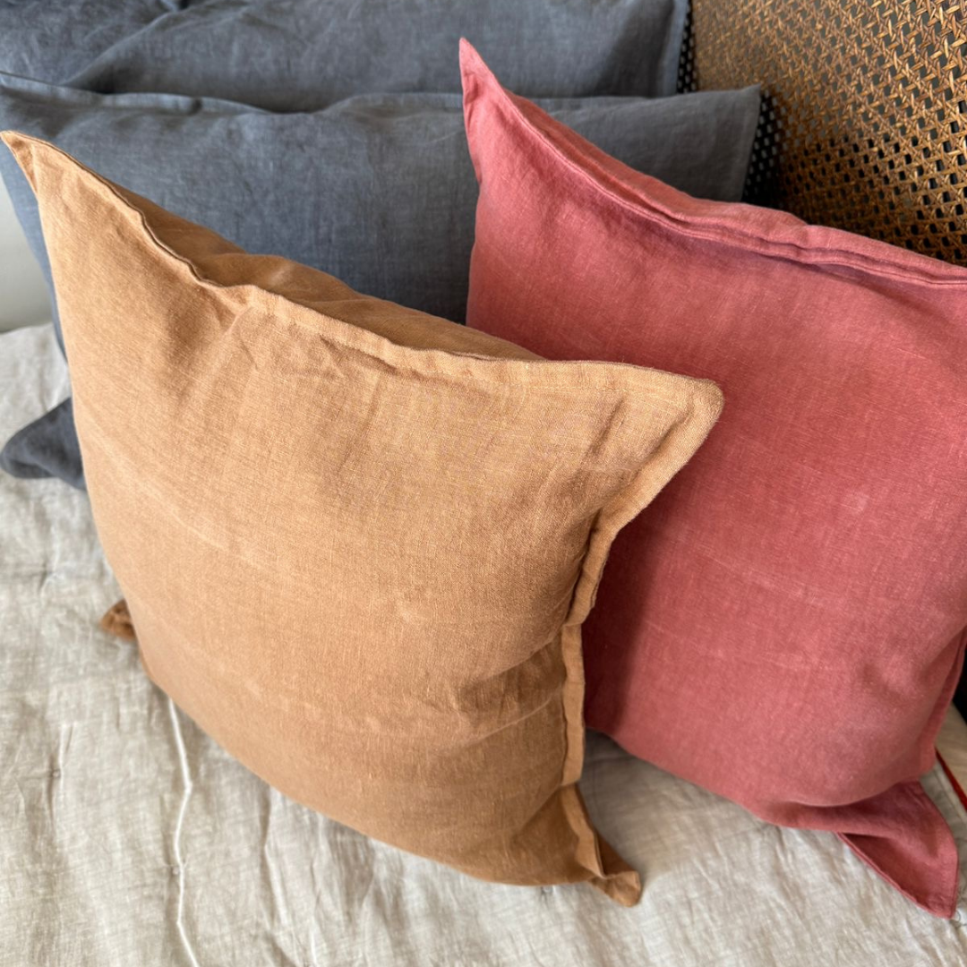 FUNDA COJIN LINO BRICK 50x50