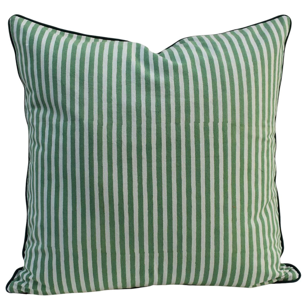 FUNDA COJIN STRIPE GREEN 50X50