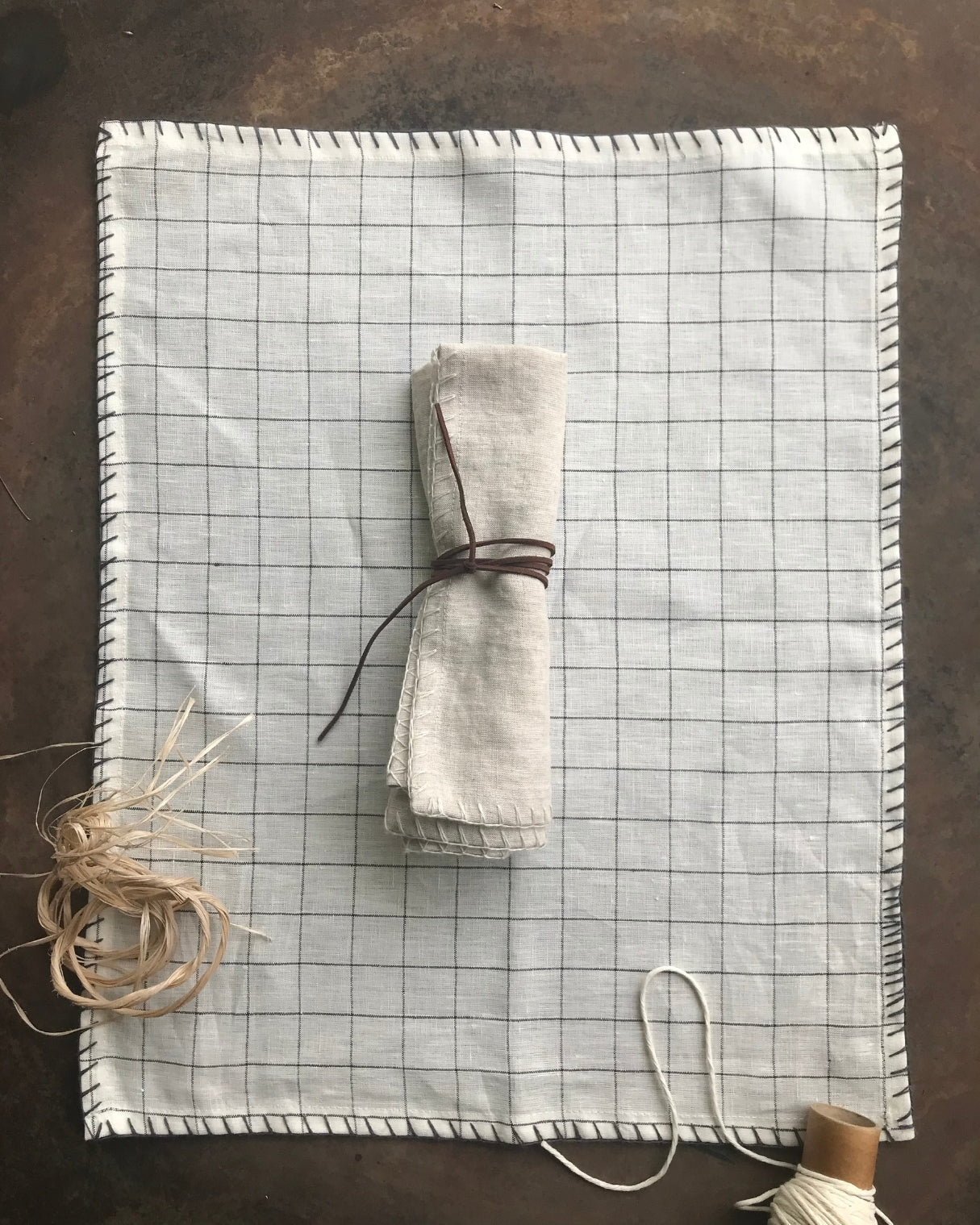 SERVILLETA LINO STRIPE BEIGE