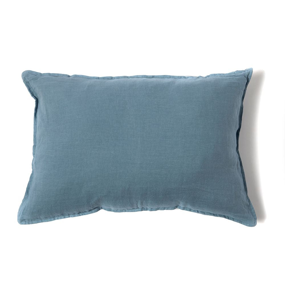 FUNDA ALMOHADON LINO AZUL 70X50