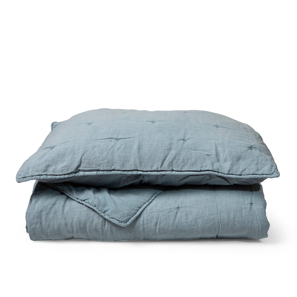 CUBRECAMA QUILT PLAZA 1 1/2 PLAZA LINO TURQUESA