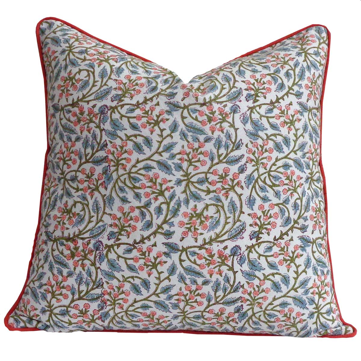 FUNDA COJIN BLOCK PRINT BERRY PINK 50x50