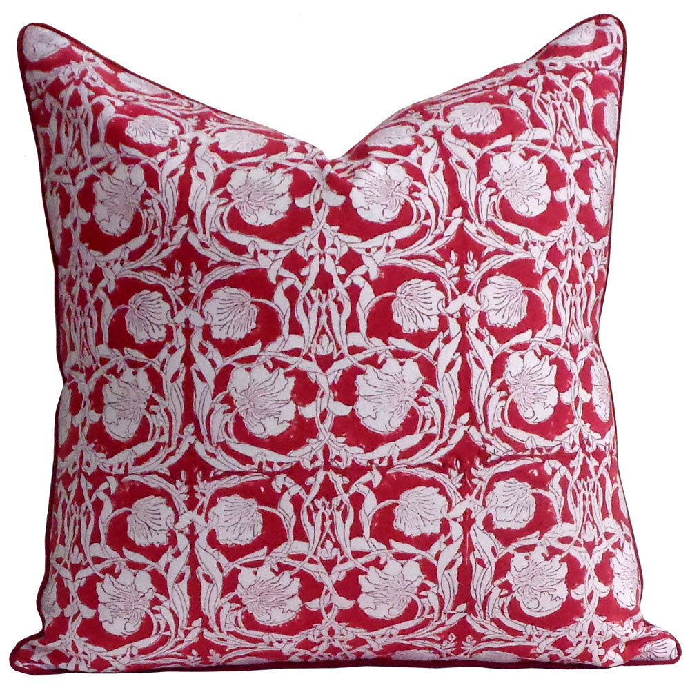 funda cojin block print BAUHAUS RED 50x50